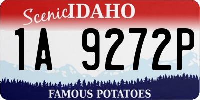 ID license plate 1A9272P