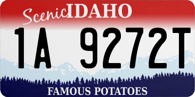 ID license plate 1A9272T
