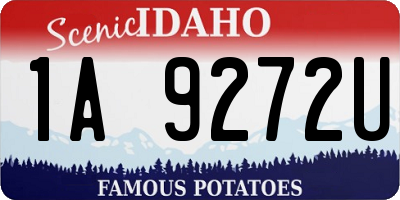 ID license plate 1A9272U