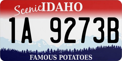 ID license plate 1A9273B