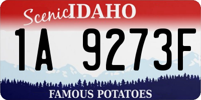 ID license plate 1A9273F