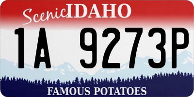 ID license plate 1A9273P