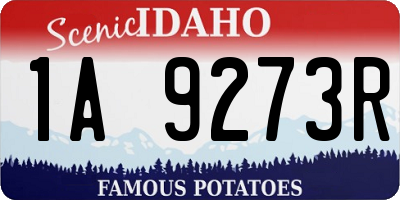 ID license plate 1A9273R