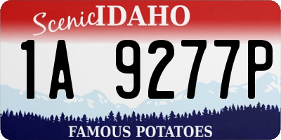 ID license plate 1A9277P
