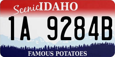 ID license plate 1A9284B