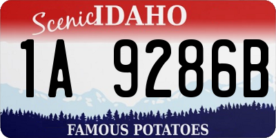 ID license plate 1A9286B