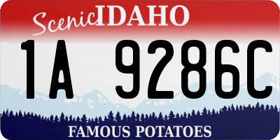 ID license plate 1A9286C