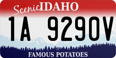 ID license plate 1A9290V