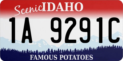 ID license plate 1A9291C
