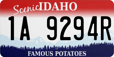 ID license plate 1A9294R