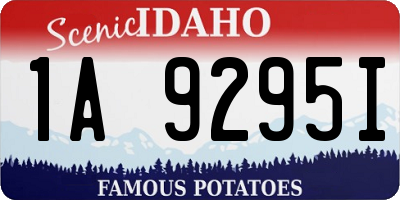 ID license plate 1A9295I