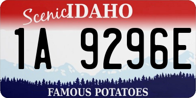 ID license plate 1A9296E