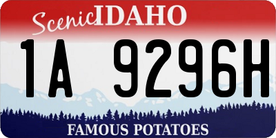 ID license plate 1A9296H