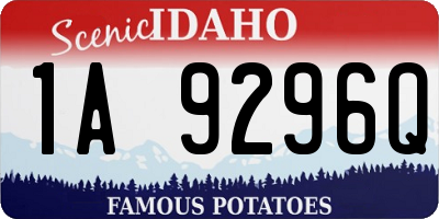 ID license plate 1A9296Q