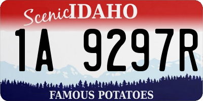ID license plate 1A9297R