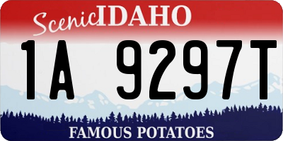 ID license plate 1A9297T
