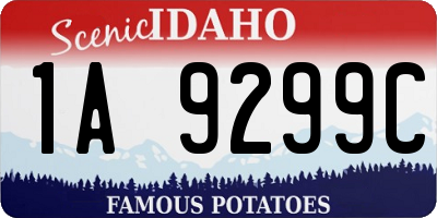 ID license plate 1A9299C