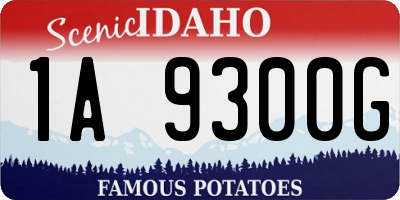 ID license plate 1A9300G