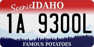 ID license plate 1A9300L