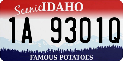 ID license plate 1A9301Q