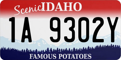ID license plate 1A9302Y