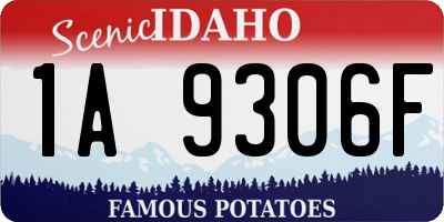 ID license plate 1A9306F