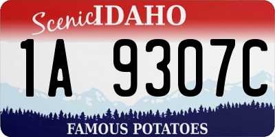 ID license plate 1A9307C