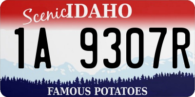 ID license plate 1A9307R