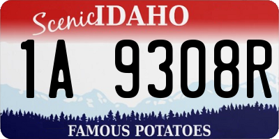 ID license plate 1A9308R