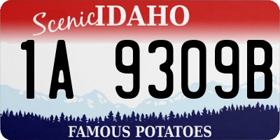 ID license plate 1A9309B