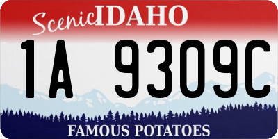 ID license plate 1A9309C