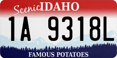 ID license plate 1A9318L