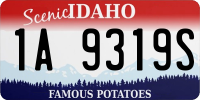 ID license plate 1A9319S