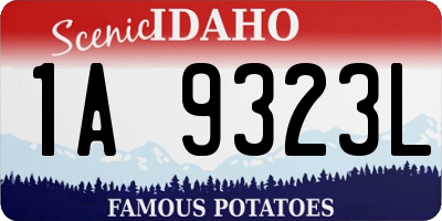 ID license plate 1A9323L