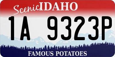 ID license plate 1A9323P