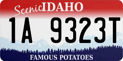 ID license plate 1A9323T