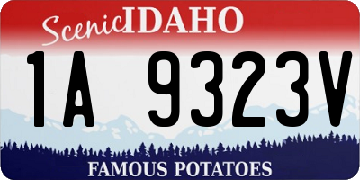 ID license plate 1A9323V