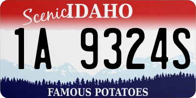 ID license plate 1A9324S