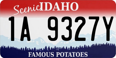 ID license plate 1A9327Y