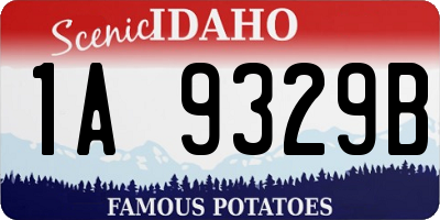 ID license plate 1A9329B
