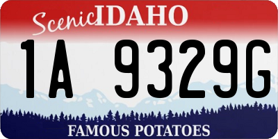 ID license plate 1A9329G