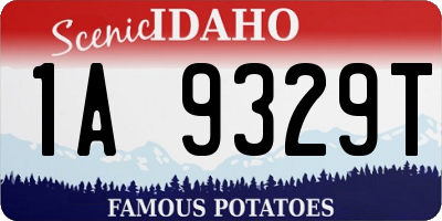 ID license plate 1A9329T