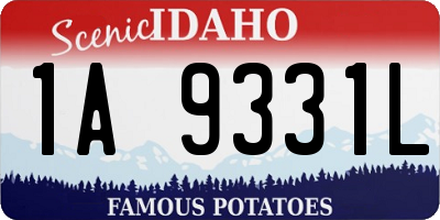 ID license plate 1A9331L