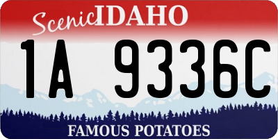 ID license plate 1A9336C