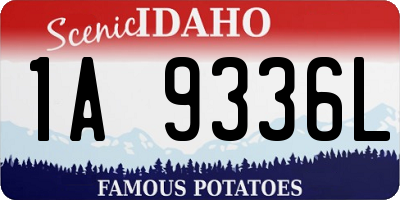 ID license plate 1A9336L