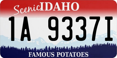 ID license plate 1A9337I