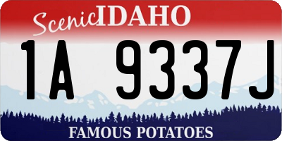 ID license plate 1A9337J