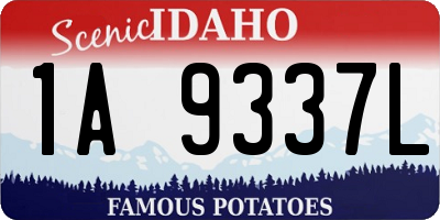 ID license plate 1A9337L