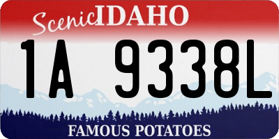 ID license plate 1A9338L