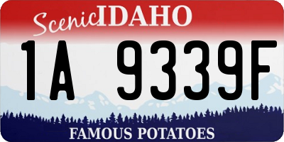 ID license plate 1A9339F